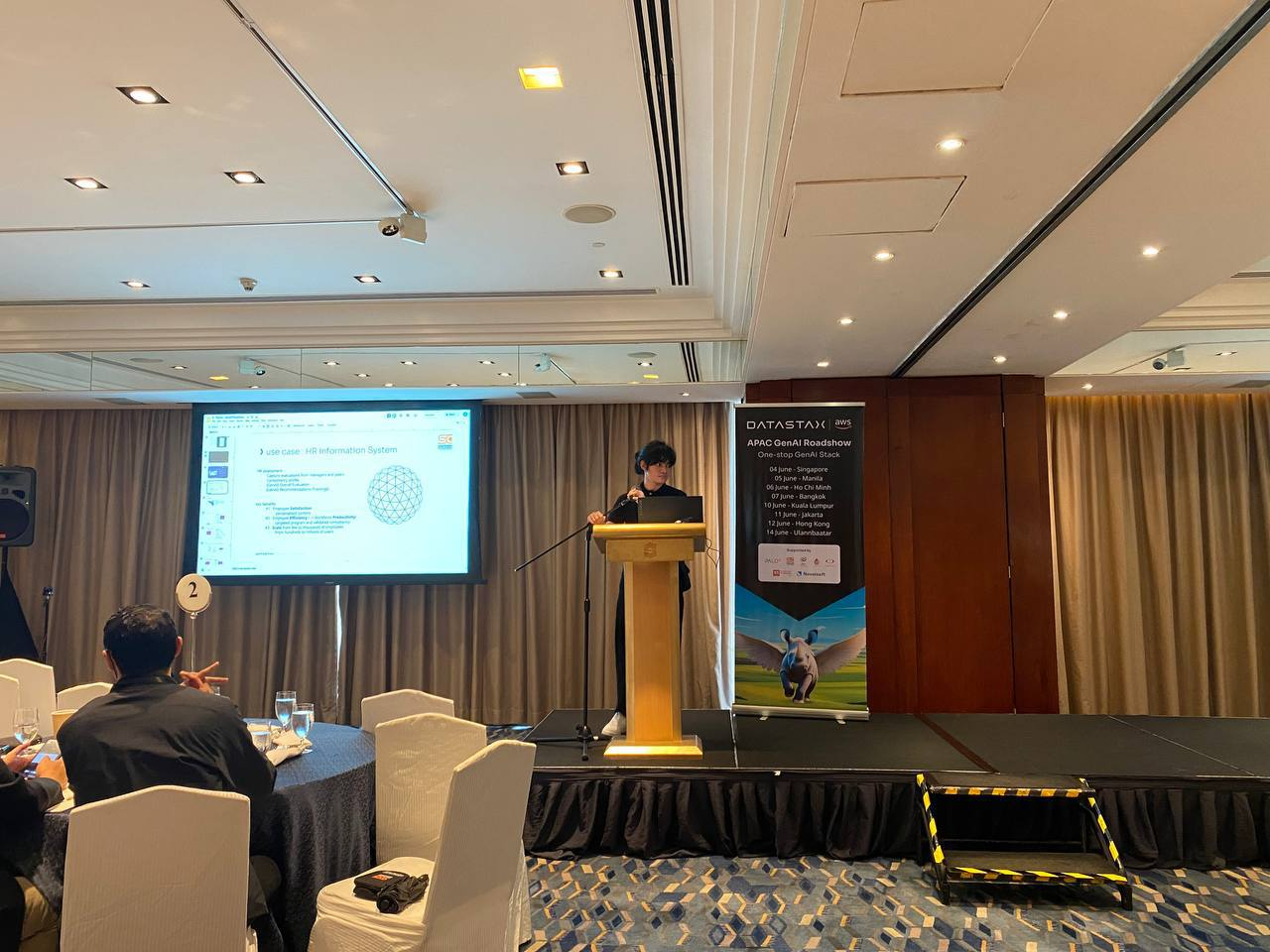 LDNA presented as a live use case at the DataStax × AWS APAC GenAI Roadshow, Manila leg, hosted at Shangri-La Makati.
